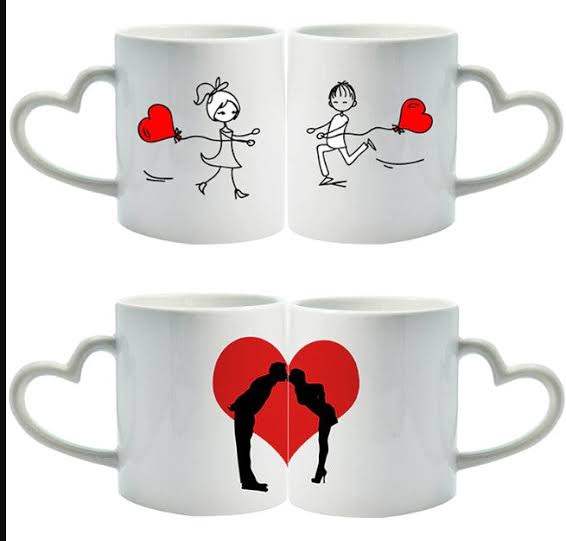 Taza con asa de corazón